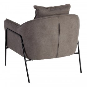 Poltrona 76,5 x 70 x 74 cm Tessuto Sintetico Metallo Grigio scuro