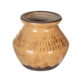 Vaso Marrone Ceramica 13 x 13 x 11,5 cm
