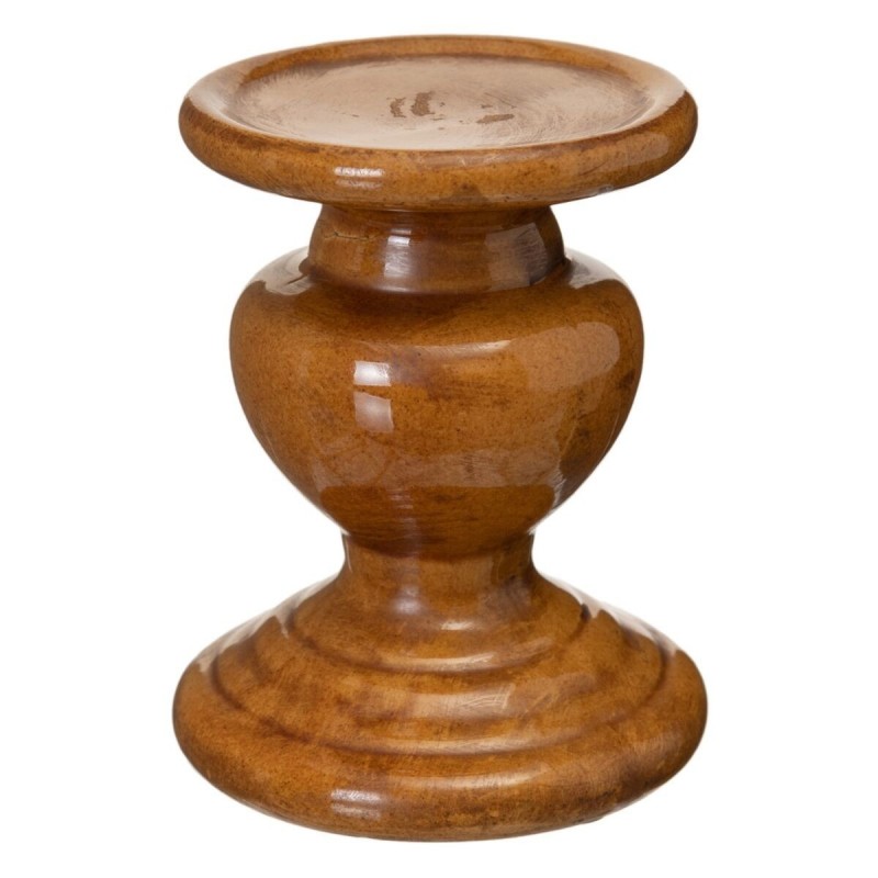 Portacandele Caramello Ceramica 11,5 x 11,5 x 13,5 cm