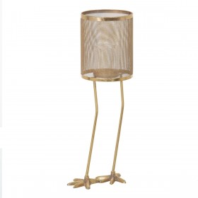 Portacandele 25,5 x 20 x 68,5 cm Dorato Metallo