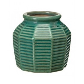 Vaso Blu scuro Ceramica 15,5 x 15,5 x 14,5 cm