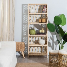 Scaffale RATÁN 64 x 34,5 x 171 cm Naturale Bambù