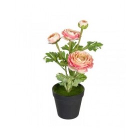 Pianta Decorativa Poliestere Polietilene Ferro Fiore 11 x 11 x 36 cm