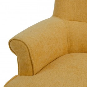 Poltrona 77 x 64 x 88 cm Tessuto Sintetico Legno Senape
