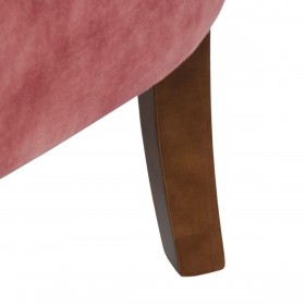 Poltrona 77 x 64 x 88 cm Tessuto Sintetico Legno Rosso Scuro