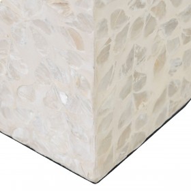 Portacandele Beige Madreperla Legno MDF 10,5 x 10,5 x 21 cm