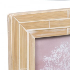 Portafoto Beige Bambù Legno MDF 17 x 1 x 22 cm