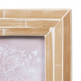 Portafoto Beige Bambù Legno MDF 17 x 1 x 22 cm