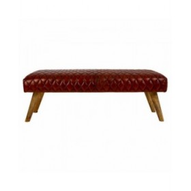 Panca Alexandra House Living Pelle Legno di mango 53 x 38 x 115 cm