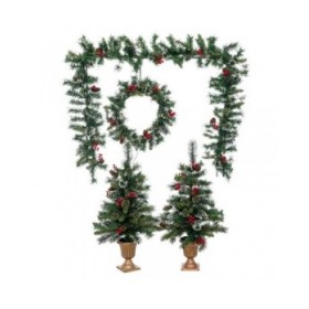 Albero di Natale Verde Multicolore 80 x 45 x 18 cm (4 Unità)