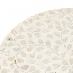 Tavolo aggiuntivo Beige Marrone Madreperla 40 x 40 x 45 cm Legno MDF