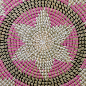 Decorazione da Parete 41 x 41 x 1 cm Naturale Nero Fibra naturale