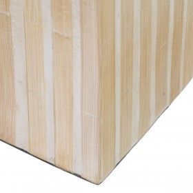 Portacandele Beige Bambù Legno MDF 10,5 x 10,5 x 21 cm