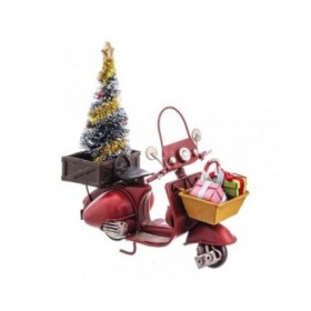 Decorazione Natalizia Rosso Multicolore Moto 11,7 X 5,5 X 12 CM