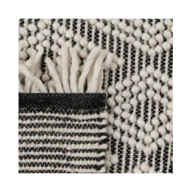 Tappeto Bianco Nero 160 x 230 x 1 cm