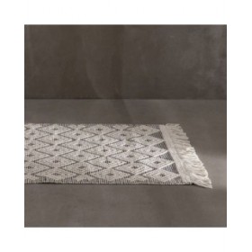 Tappeto Bianco Nero 80 x 150 x 1 cm