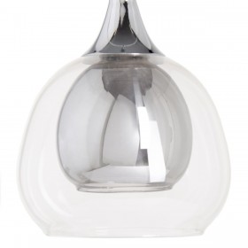 Lampadario 16 x 16 x 50 cm Hierro/Cristal Cristallo Grigio Metallo 220 V 240 V