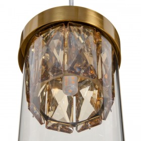 Lampadario Hierro/Cristal Cristallo Dorato Metallo 220 V 240 V 11 x 11 x 45 cm