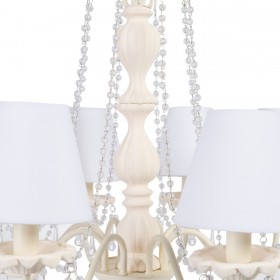 Lampadario 65 x 65 x 107 cm Beige Metallo Ø 15 cm Classico