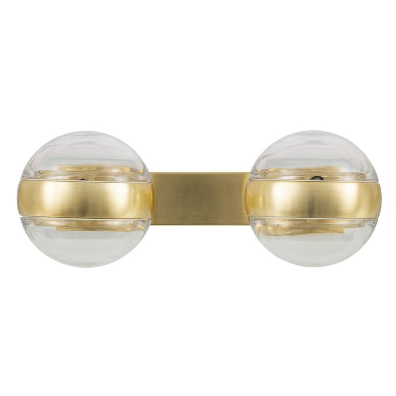 Lampada da Parete 40 x 15 x 17,5 cm Cristallo Dorato Ferro