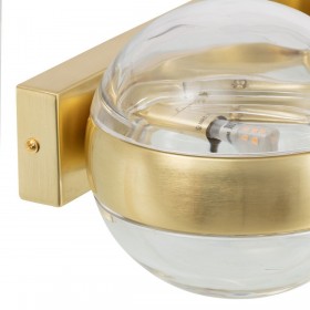 Lampada da Parete 40 x 15 x 17,5 cm Cristallo Dorato Ferro