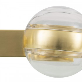 Lampada da Parete 40 x 15 x 17,5 cm Cristallo Dorato Ferro