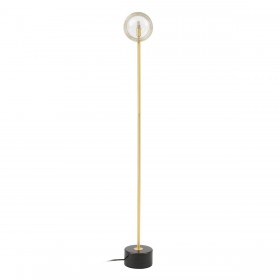 Lampada da Terra 15 x 15 x 130 cm Cristallo Dorato Ferro
