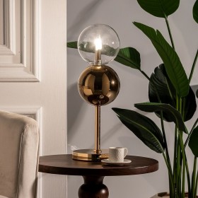 Lampada da tavolo Dorato Cristallo Ferro Hierro/Cristal 28 W 220 V 240 V 220 -240 V 15 x 15 x 48 cm