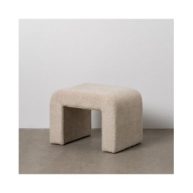 Puff Beige Poliestere 67 X 48 X 47 CM