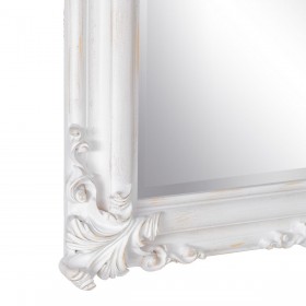 Specchio 46 x 6 x 147 cm Cristallo Legno Bianco