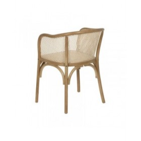 Sedia da Sala da Pranzo Naturale Legno Rattan 56 X 58 X 77 CM