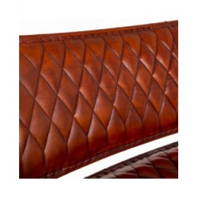 Panca Alexandra House Living Pelle Ferro Legno di mango 71 x 76 x 127 cm