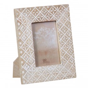 Portafoto 18,5 x 2 x 23,5 cm Legno Bianco