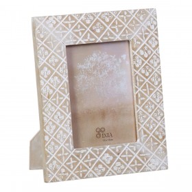 Portafoto 21 x 2 x 26 cm Naturale Legno Bianco