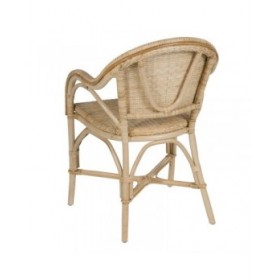 Sedia da Sala da Pranzo Naturale Rattan 55 X 60 X 84 CM