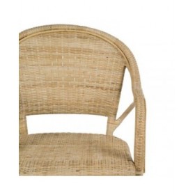 Sedia da Sala da Pranzo Naturale Rattan 55 X 60 X 84 CM