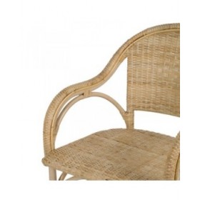 Sedia da Sala da Pranzo Naturale Rattan 55 X 60 X 84 CM
