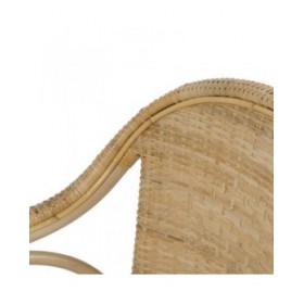 Sedia da Sala da Pranzo Naturale Rattan 55 X 60 X 84 CM