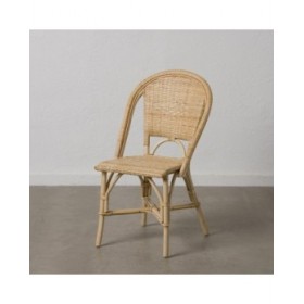 Sedia da Sala da Pranzo Naturale Rattan 50 X 56 X 88 CM