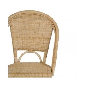 Sedia da Sala da Pranzo Naturale Rattan 50 X 56 X 88 CM