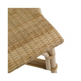 Sedia da Sala da Pranzo Naturale Rattan 50 X 56 X 88 CM