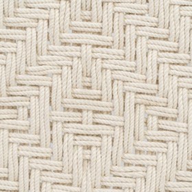 Panca 46 x 46 x 40 cm Legno Corda Bianco