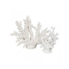 Statua Decorativa Bianco Resina Corallo 34 X 13 X 27 CM