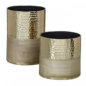Vaso Dorato 13 x 13 x 13 cm Alluminio