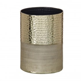 Vaso 13 x 13 x 18 cm Dorato Alluminio