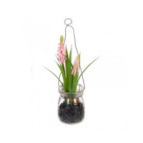 Pianta Decorativa Poliestere Polietilene Ferro 5,5 X 5,5 X 21 CM