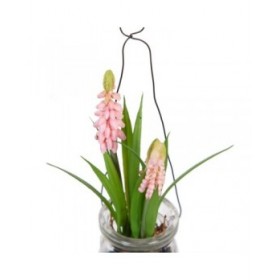 Pianta Decorativa Poliestere Polietilene Ferro 5,5 X 5,5 X 21 CM