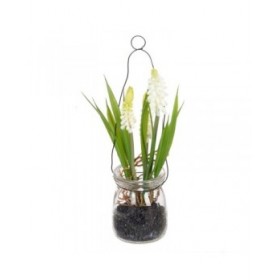 Pianta Decorativa Poliestere Polietilene Ferro 5,5 X 5,5 X 21 CM