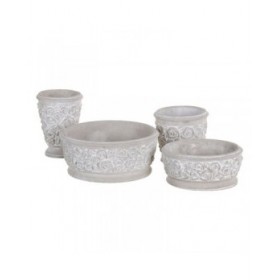 Vaso Grigio Cemento 13 x 13 x 17,5 cm