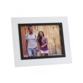 Cornice Portafoto Bianco Nero Cristallo polistirene 20 x 15 cm 15 x 20 cm 27 X 1,5 X 22 CM